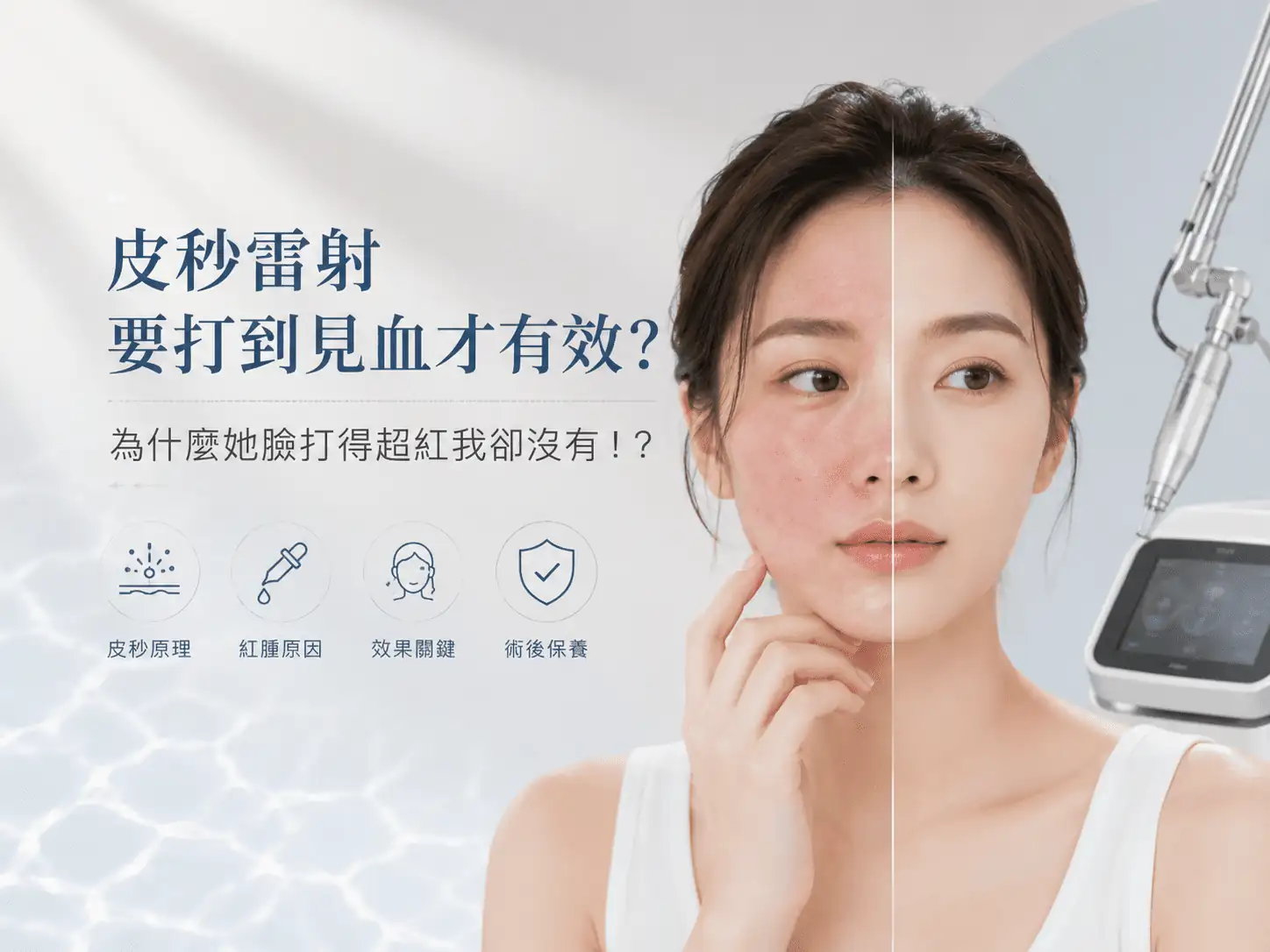 皮秒雷射要打到見血才有效？為什麼她臉打得超紅我卻沒有！？